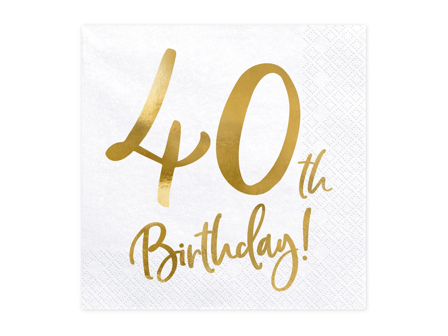Party Deco Servietten für Geburtstag - 18th Birthday - 18. Geburtstag mit Goldschrift, 33 X 33 cm - Geburtstagsdeko Papierservietten für Event, Geburtstagparty, Jubiläum, Geburtstagsfeier