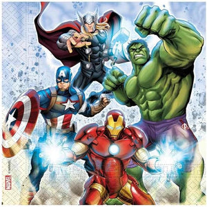 Procos - Papierservietten FSC Marvel Avengers Infinity Stones (33 x 33 cm, Doppeltuch), 20 Stück, mehrfarbig, 93873, Mittel