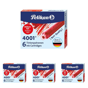 Pelikan 301192 Tintenpatronen rot, 6 Stück (1er Pack)