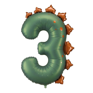 Folienballon Dinosaurier Triceratops 93x49cm - XXL Ballon für Helium oder Luft - Luftballon für Dinoparty Kindergeburtstag - Dino Folienluftballon als Geburtstagsdeko Partydeko - Grün