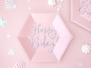 Pappteller Happy B'day! 20cm 6er Set Partyteller Einwegteller Partygeschirr Kindergeburtstag Deko