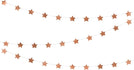 PartyDeco Girlande Sterne rosa Gold 36m Silvester Fasching Weihnachten Hochzeit Geburtstag