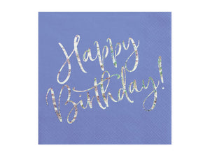 Servietten "Happy Birthday" 20Stk./33x33cm | Schwarz