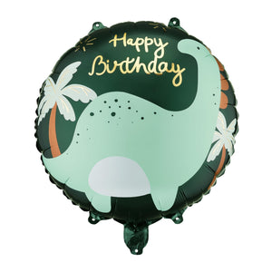 Folienballon Dinosaurier Triceratops 93x49cm - XXL Ballon für Helium oder Luft - Luftballon für Dinoparty Kindergeburtstag - Dino Folienluftballon als Geburtstagsdeko Partydeko - Grün