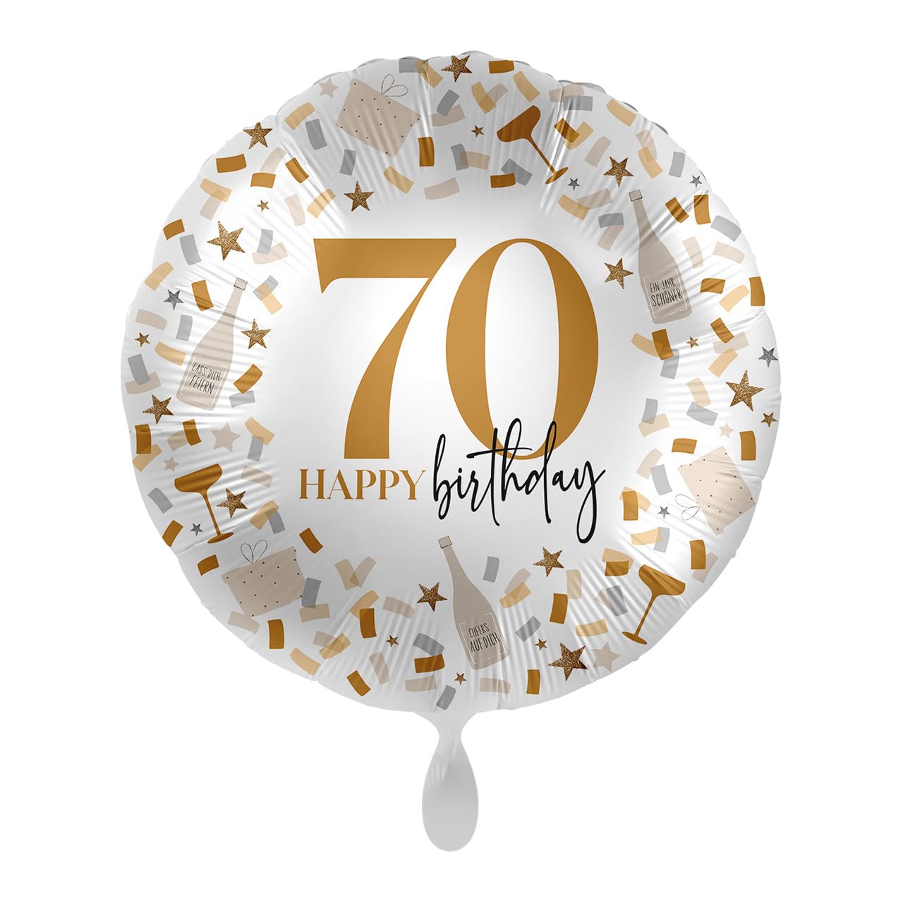 Helium Folienballon von 18 bis 80 als Deko oder Geschenk für Geburtstag und Jubiläum | 43cm groß | Zahlen Partydeko Party Deko Happy Birthday, Edition: 50. Geburtstag