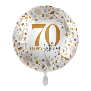 Helium Folienballon von 18 bis 80 als Deko oder Geschenk für Geburtstag und Jubiläum | 43cm groß | Zahlen Partydeko Party Deko Happy Birthday, Edition: 50. Geburtstag