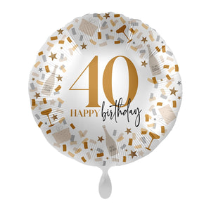Helium Folienballon von 18 bis 80 als Deko oder Geschenk für Geburtstag und Jubiläum | 43cm groß | Zahlen Partydeko Party Deko Happy Birthday, Edition: 50. Geburtstag