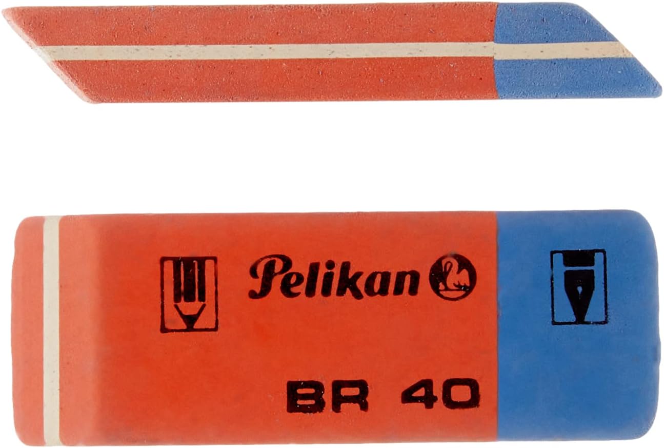 Pelikan BR40/2/B Radierer aus Kautschuk Verpackung, 2 Stück