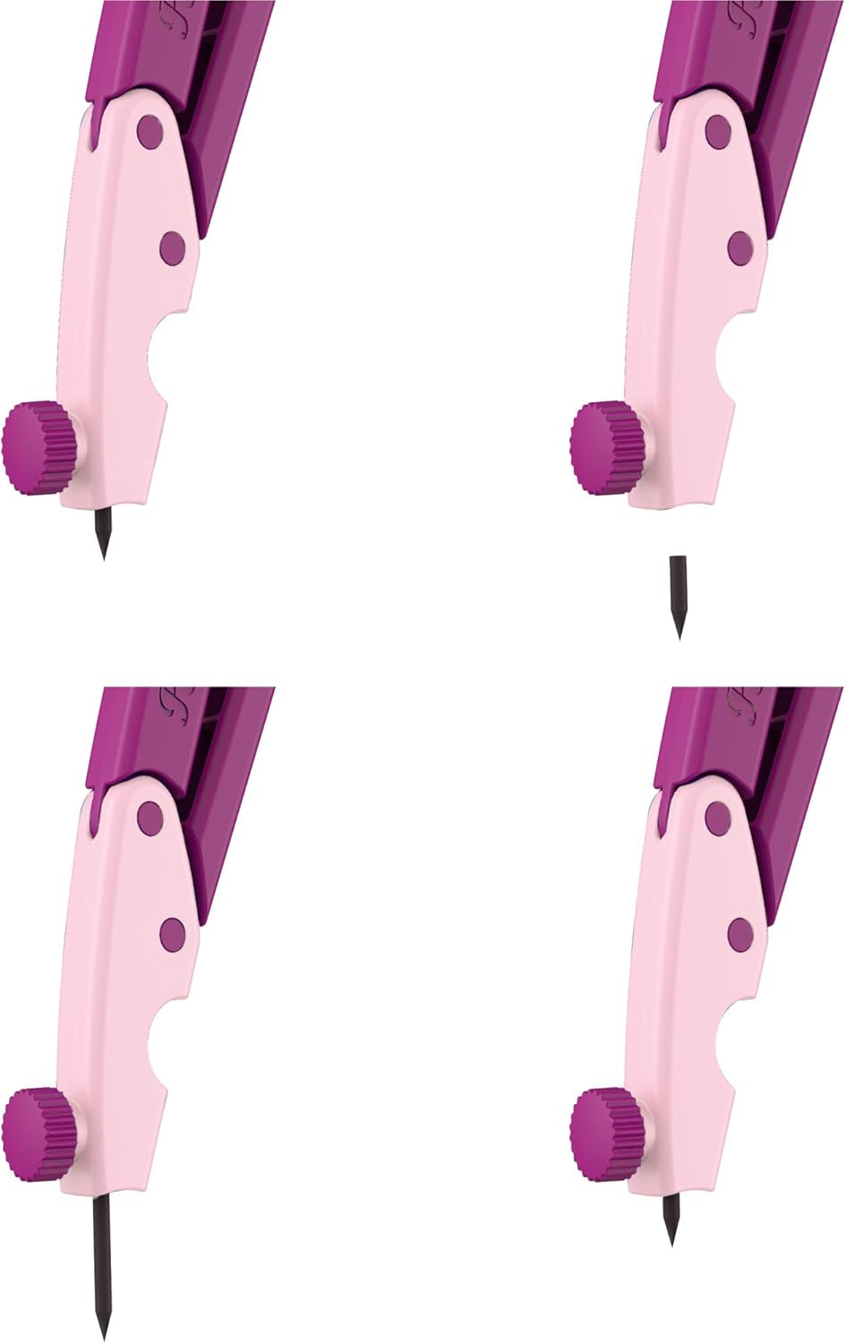 Pelikan griffix Schul-Zirkel, 150mm, mit Ersatzminen, Anspitzer und Spitzenschutz, Sweet Berry, 1 Stück