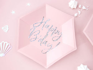 Pappteller Happy B'day! 20cm 6er Set Partyteller Einwegteller Partygeschirr Kindergeburtstag Deko