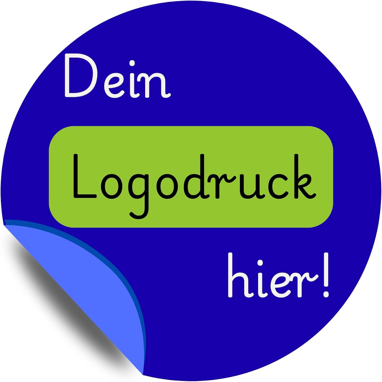 Aufkleber rund 40 mm - individuell gestalten | selbstklebend, wetterfest & glänzend | Sticker mit Logo oder Text