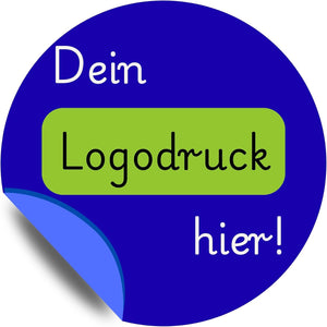 Aufkleber rund 40 mm - individuell gestalten | selbstklebend, wetterfest & glänzend | Sticker mit Logo oder Text