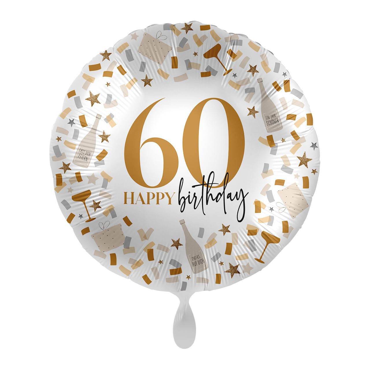 Helium Folienballon von 18 bis 80 als Deko oder Geschenk für Geburtstag und Jubiläum | 43cm groß | Zahlen Partydeko Party Deko Happy Birthday, Edition: 50. Geburtstag