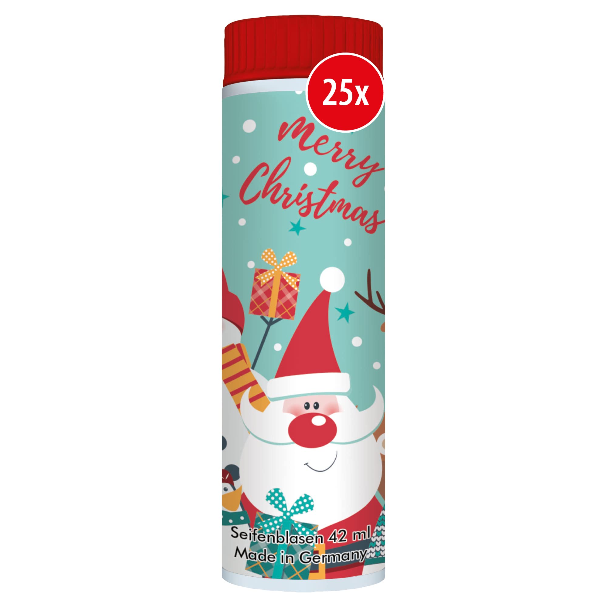PUSTEFIX - 420869210 Seifenblasen Set I 25 x Klassik 42ml I Bunte Rainbow Bubbles Made in Germany I Seifenblasen für Hochzeit, Kindergeburtstag, Standesamt, Polterabend I 25 x 42 ml Vorteilspack