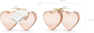 Ballongewicht Herzen 11,5x6cm - Beschwerer Gewichte für Helium Ballons Luftballons Heliumballons - Ballonhalter Ballonbeschwerer zur Hochzeit - Hochzeitsdeko & Partyzubehör - Rosegold
