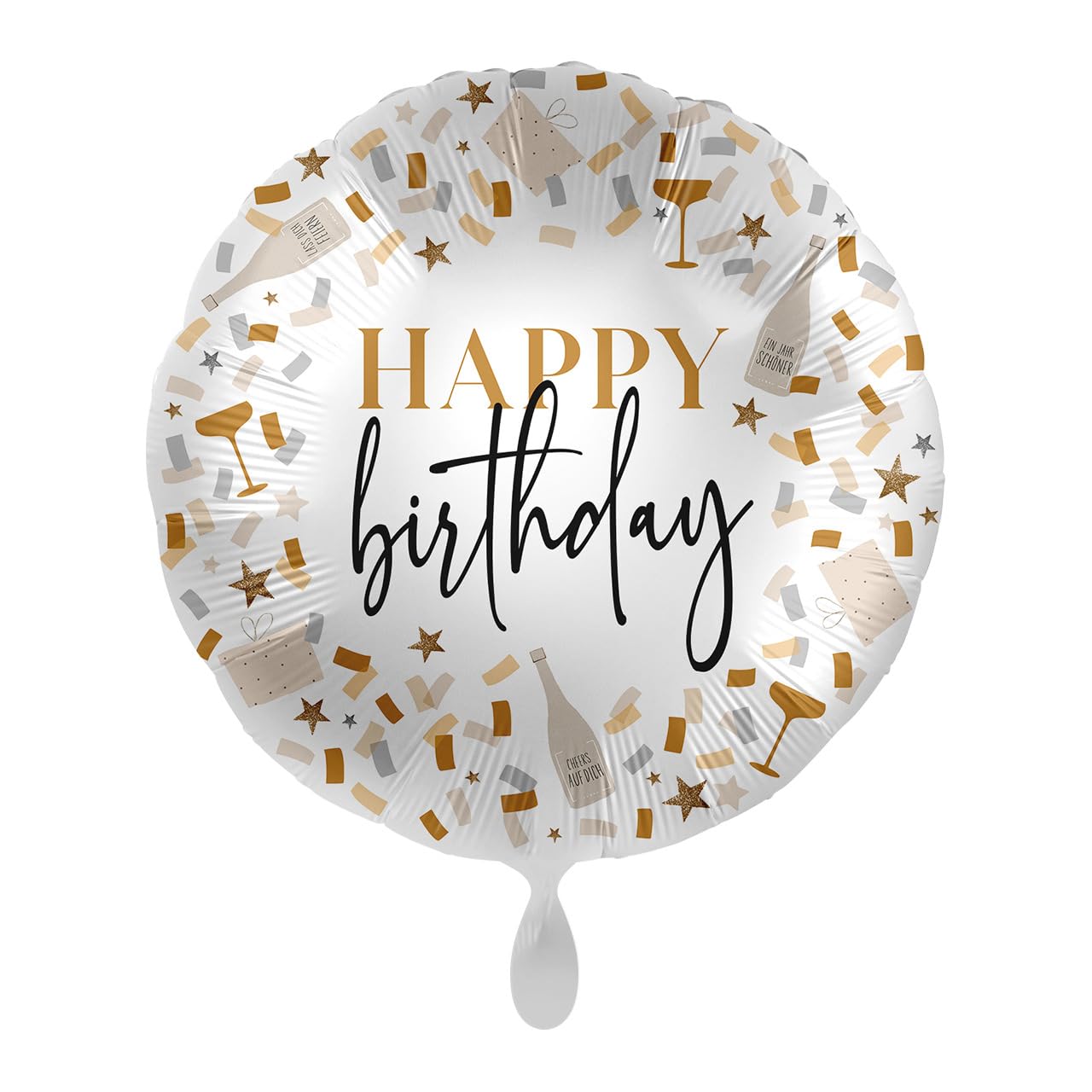 Helium Folienballon von 18 bis 80 als Deko oder Geschenk für Geburtstag und Jubiläum | 43cm groß | Zahlen Partydeko Party Deko Happy Birthday, Edition: 50. Geburtstag