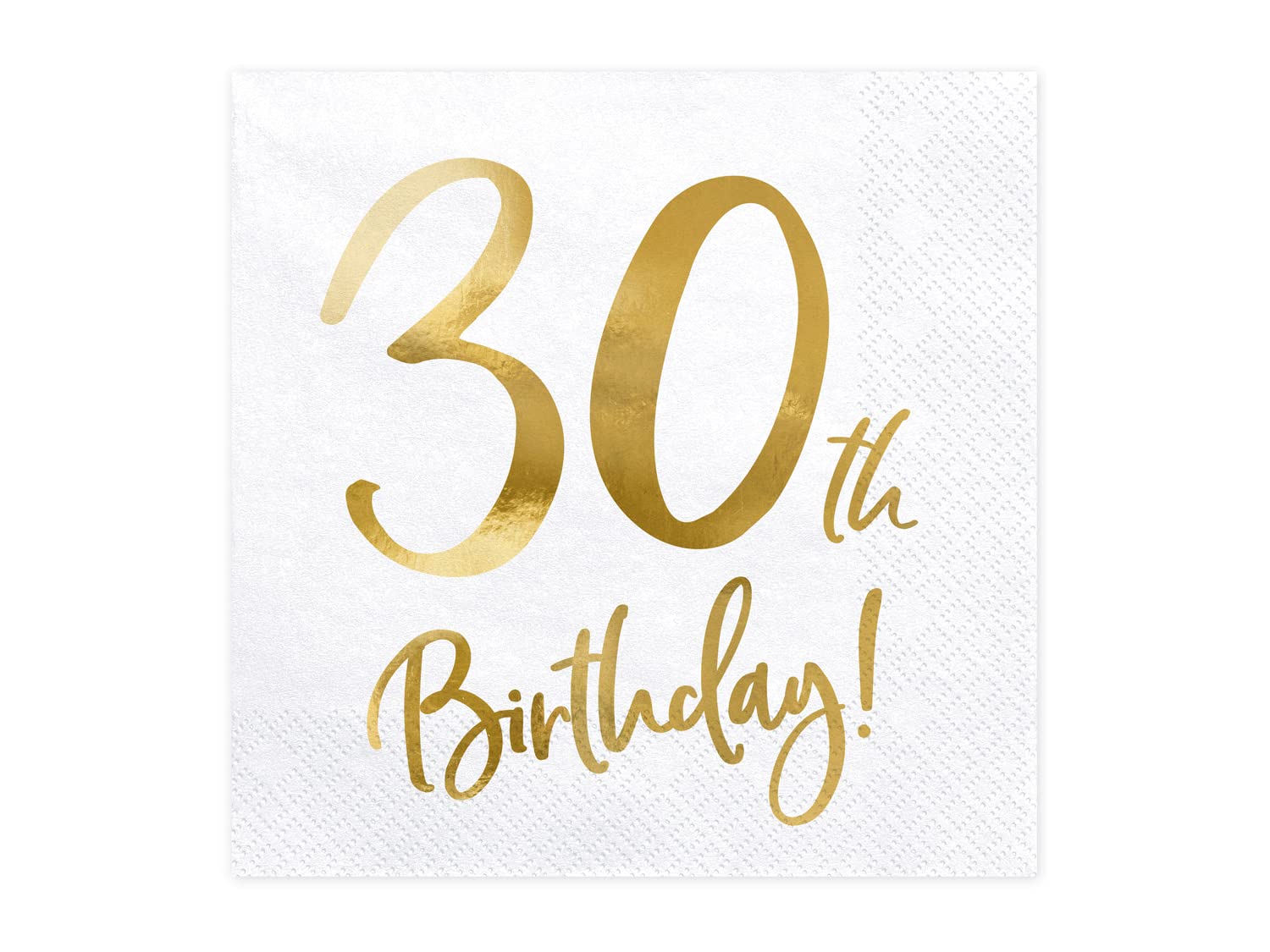 Party Deco Servietten für Geburtstag - 18th Birthday - 18. Geburtstag mit Goldschrift, 33 X 33 cm - Geburtstagsdeko Papierservietten für Event, Geburtstagparty, Jubiläum, Geburtstagsfeier