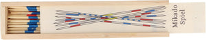 HENBRANDT Mikado Stäbchen, Holzkiste mit 41-Teilig, 19cm Pickup Sticks Familienspiele Tischplatte Brettspiel Holzspielzeug für Kinder und Erwachsene