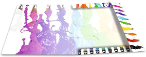HERMA Sammelmappen A3 Farben Set, 3 Stück, Kinder Eckspanner-Mappen aus Pappe mit Kunst Motiv, Gummizug, Innenklappen und Innendruck für Jungen und Mädchen