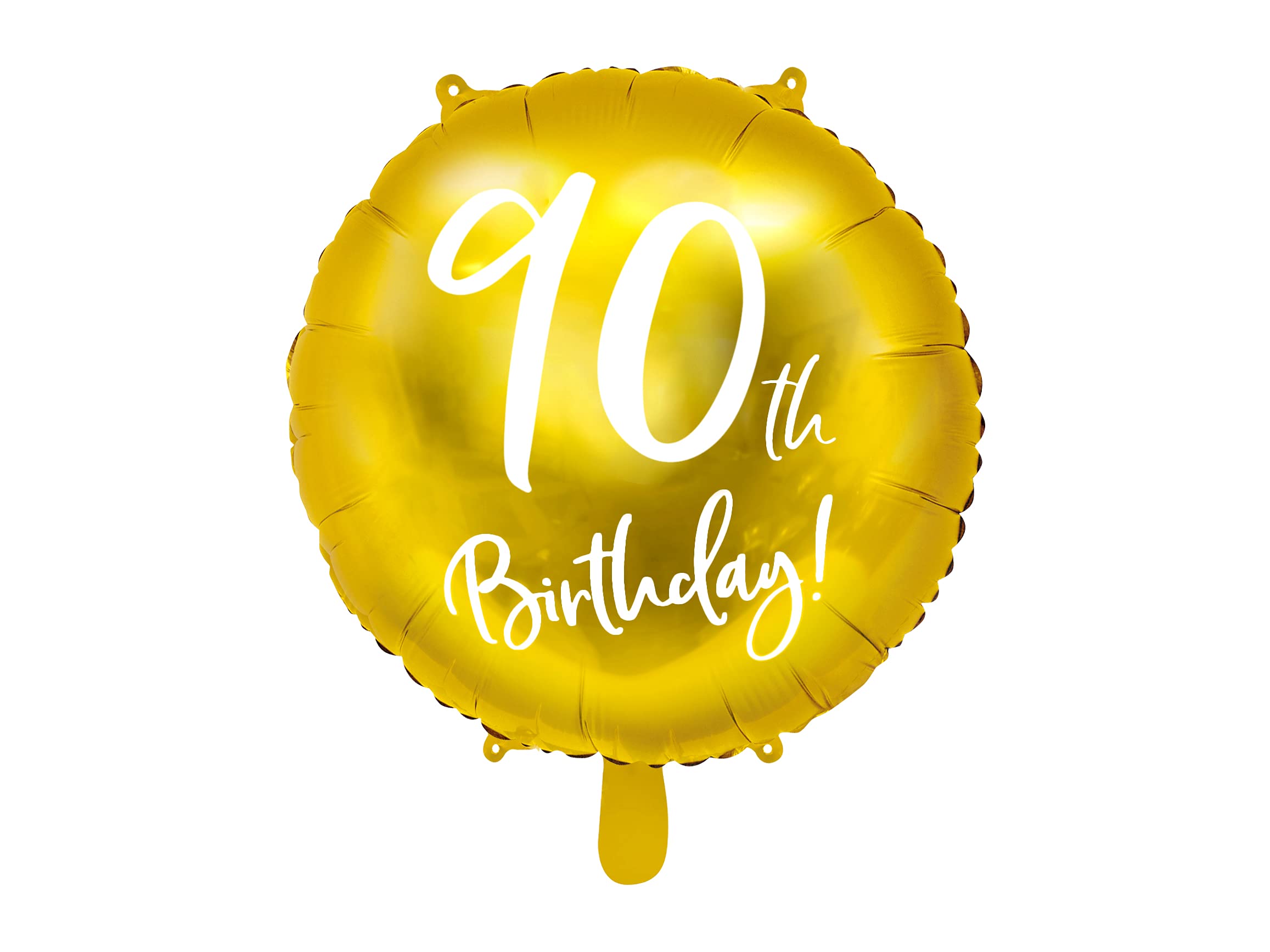 Folienballon Happy Birthday to You 35cm rund Helium Luftballon Kindergeburtstag Geburtstag weiß gold