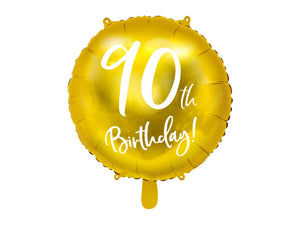 Folienballon Happy Birthday to You 35cm rund Helium Luftballon Kindergeburtstag Geburtstag weiß gold