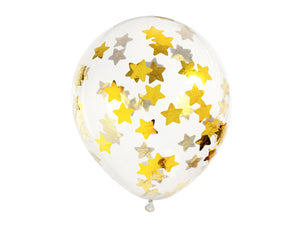 Riesenballon mit Konfetti 1m groß Luftballon Riesen Ballon Latexballon riesig klar transparent bunt