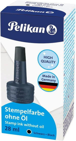 Pelikan 351197 Stempelfarbe 4K, ohne Öl, 28 ml, schwarz, 28 ml (1er Pack)