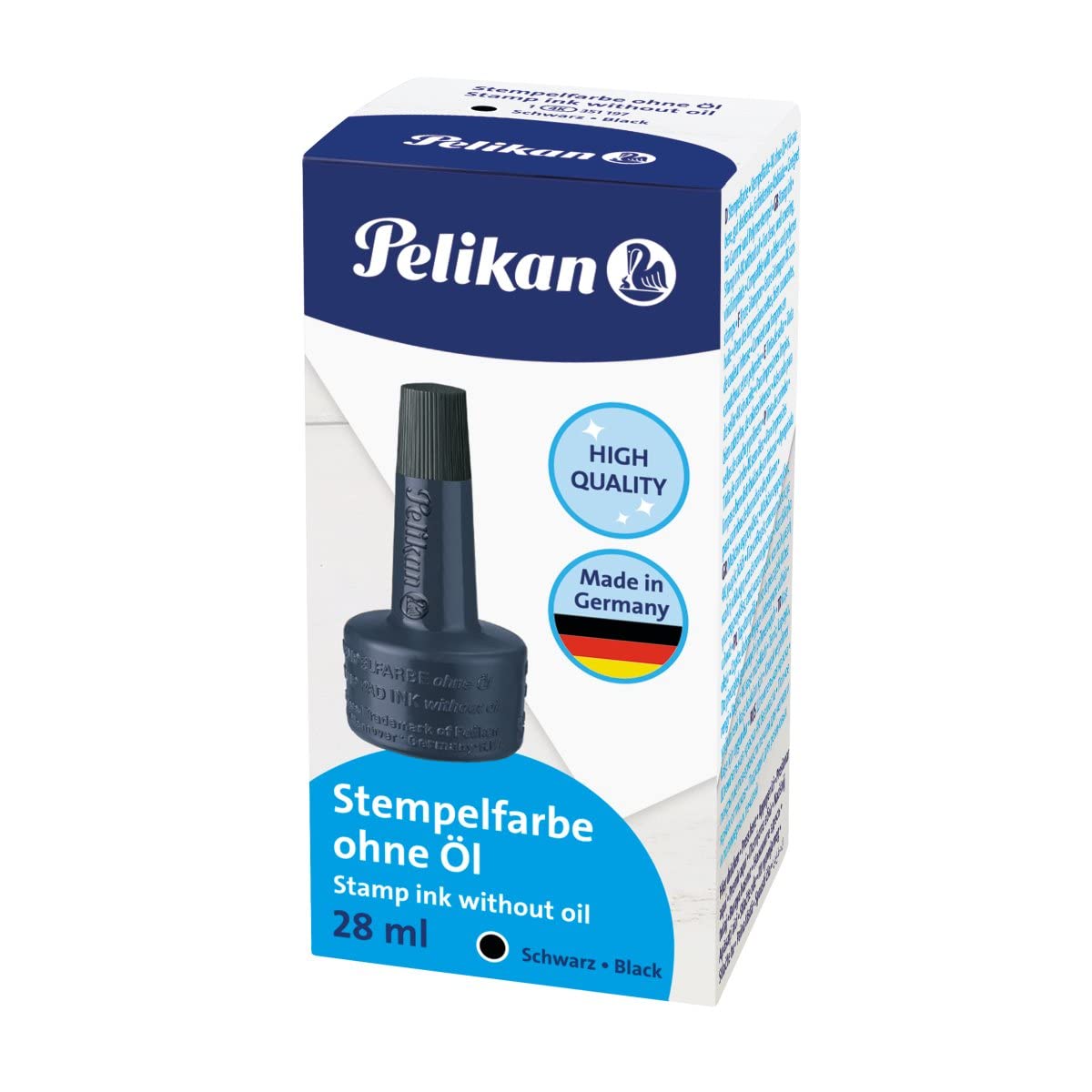 Pelikan Stempelfarbe ohne Öl, 28 ml, 1 Set, blau