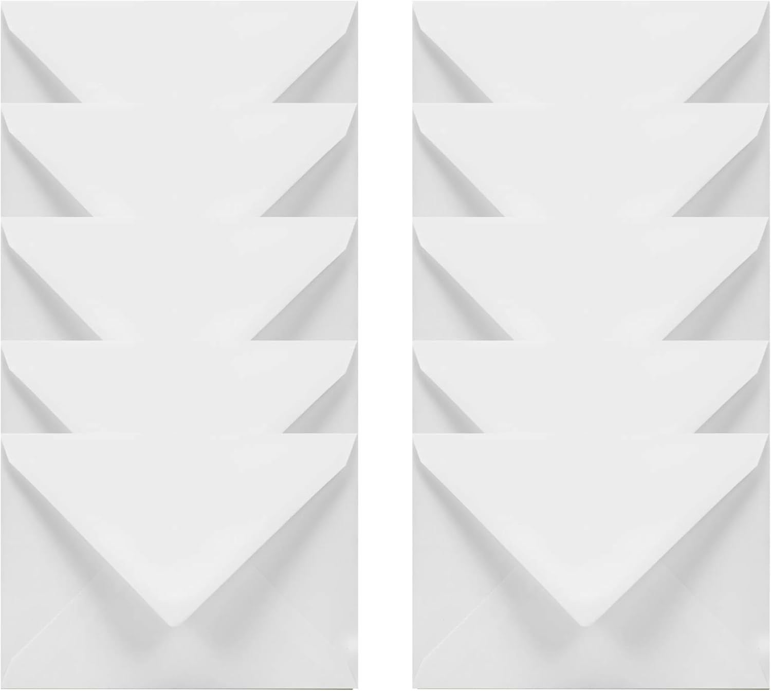 Premium Briefumschläge 10 Stück C6 114 x 162mm für die meisten Grußkarten | Ohne Fenster mit Aufkleber für Karten Einladungen Briefe Grußkarten Geburtstagskarten | Made in Italy (Soft Weiss)