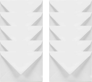 Premium Briefumschläge 10 Stück C6 114 x 162mm für die meisten Grußkarten | Ohne Fenster mit Aufkleber für Karten Einladungen Briefe Grußkarten Geburtstagskarten | Made in Italy (Soft Weiss)