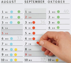 HERMA 1841 Punktaufkleber Klebepunkte gelb, 540 Stück, Ø 8 mm, 108 pro Bogen, selbstklebend, Markierungspunkte für Kalender Planer Basteln, matt, blanko Papier Farbpunkte Etiketten Aufkleber