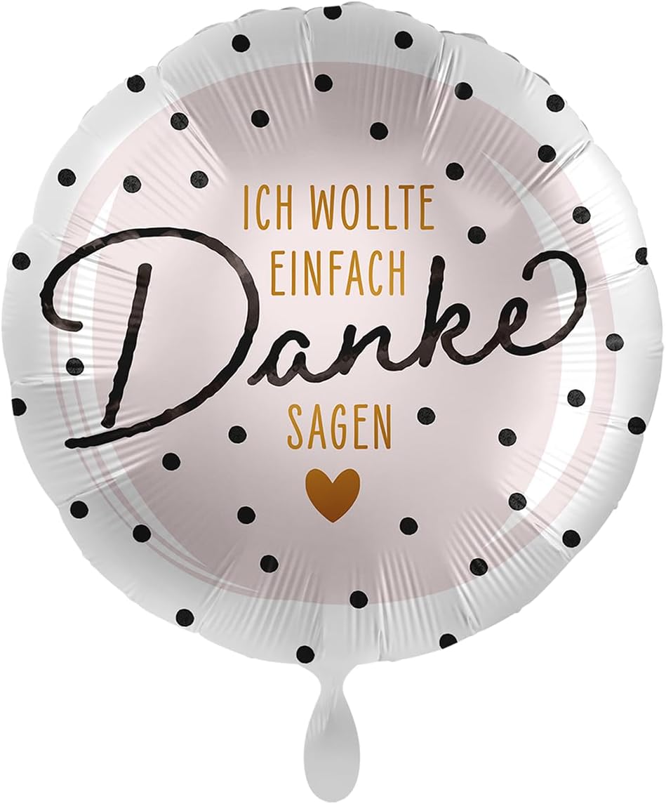 Folienballon * DANKE * als Deko und Geschenk | Text: Ich wollte einfach Danke sagen | Größe: 43cm | Partydeko Luftballon Ballon Dankeschön
