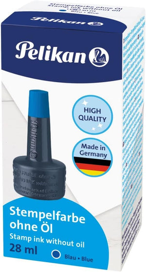 Pelikan Stempelfarbe ohne Öl, 28 ml, 1 Set, blau