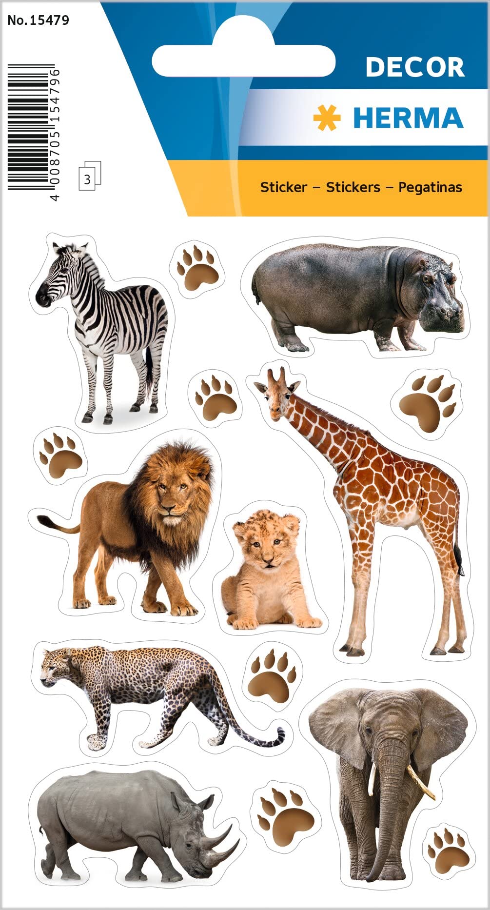 HERMA 15456 Tiere Sticker, Katzenkinder (24 Aufkleber, Papier, matt) selbstklebend, permanent haftende Motiv Etiketten für Mädchen und Jungen, bunt