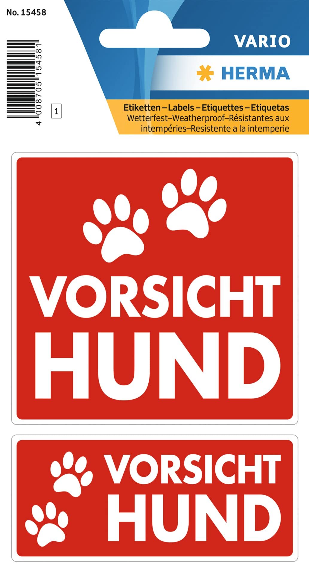 HERMA 15457 Werbung ja bitte Aufkleber wetterfest, 3 Stück, 79 x 34 mm, selbstklebend, groß, kostenlose Zeitungen und Reklame im Briefkasten erwünscht Etiketten Schild aus langlebiger Folie, weiß