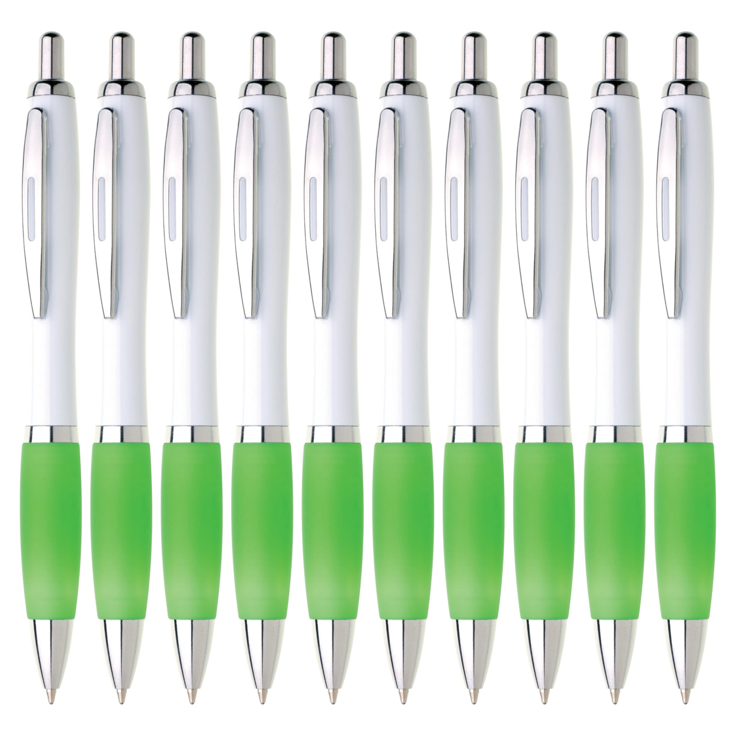 10er Pack Kugelschreiber Beidhändig Hochwertige Blaue Miene Ergonomisch Premium Qualität für Büro Schule und Haushalt (Pink)