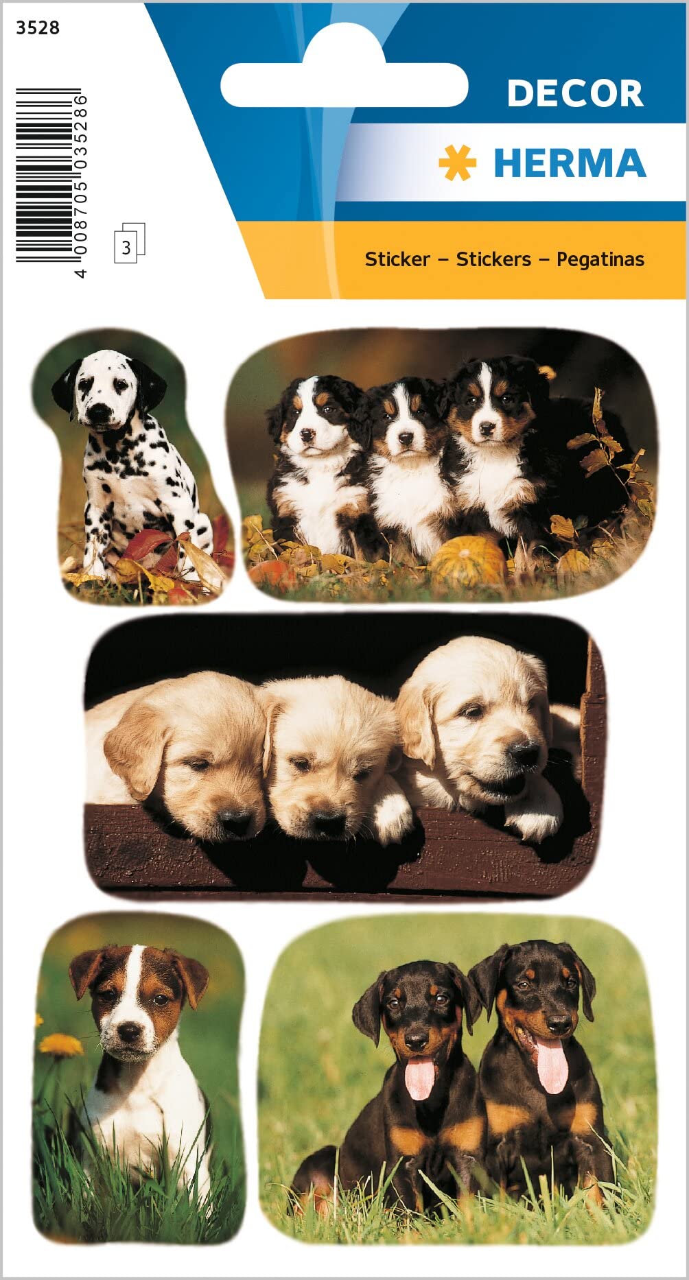 HERMA 15456 Tiere Sticker, Katzenkinder (24 Aufkleber, Papier, matt) selbstklebend, permanent haftende Motiv Etiketten für Mädchen und Jungen, bunt