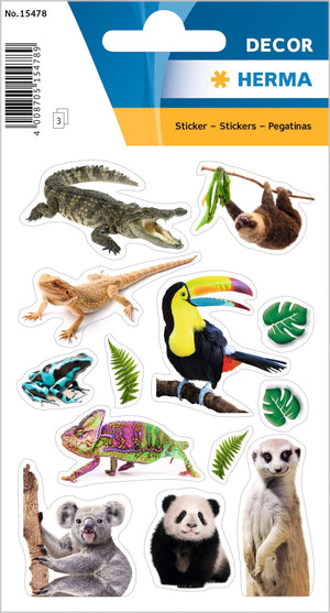 HERMA 15456 Tiere Sticker, Katzenkinder (24 Aufkleber, Papier, matt) selbstklebend, permanent haftende Motiv Etiketten für Mädchen und Jungen, bunt