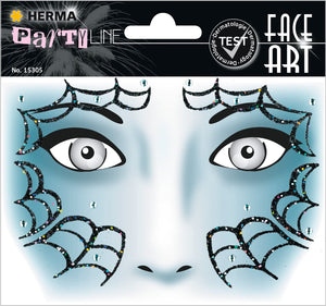 HERMA 15304 Face Art Sticker Bienen Blumen, dermatologisch getestet, ablösbare Glitzer Gesicht Aufkleber, temporäre Tattoos für Karneval Fasching Halloween Festival Kinder Geburtstag, gelb orange
