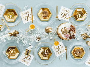 PartyDeco Servietten Birthday Gold 30th. 33x33cm/20St.