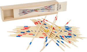 HENBRANDT Mikado Stäbchen, Holzkiste mit 41-Teilig, 19cm Pickup Sticks Familienspiele Tischplatte Brettspiel Holzspielzeug für Kinder und Erwachsene