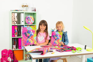 HERMA Sammelmappe A3 Musik Mädchen, Kinder Eckspanner-Mappe aus Pappe mit Kunst Motiv, Gummizug, Innenklappen und Innendruck für Jungen und Mädchen