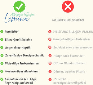 Metall Kugelschreiber 10er Set Hochwertige Blaue Tinte Premium Kullis für Büro Schule und Haushalt (Braun)