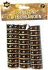 Udo Schmidt 13008 - Luftschlangen aus Papier 3 Rollen je 9 Stück - schwarz / gold - Zahl: 60 Geburtstag