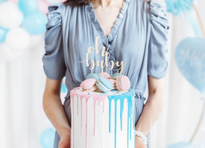 Torten Topper "oh baby" Tortenstecker Kuchenaufsatz aus Holz für Babyparty Geburtstag uvm