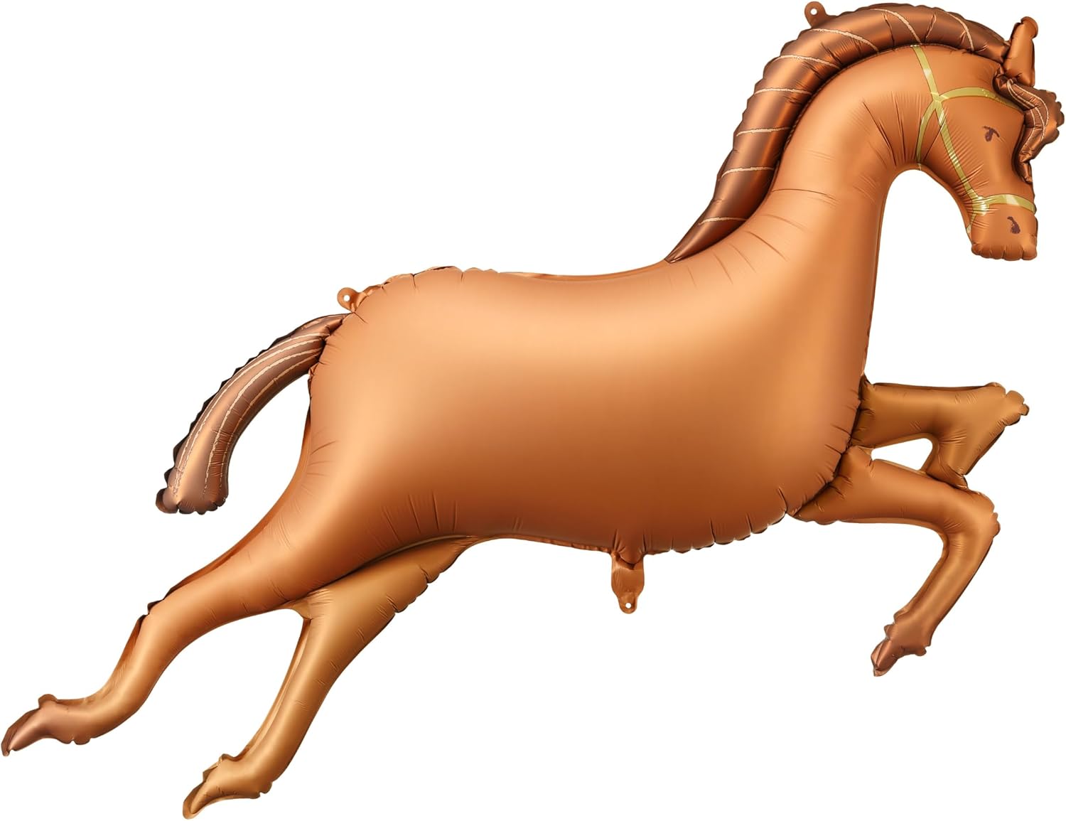 Folienballon Pferd – 125 x 100 cm – Farbmix – Für Luft & Helium – Wiederverwendbar – mit Strohhalm