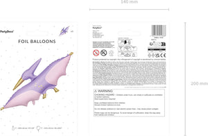 Shape Folienballon "Dinosaurier Pterodactyl" | 120 x 62 cm