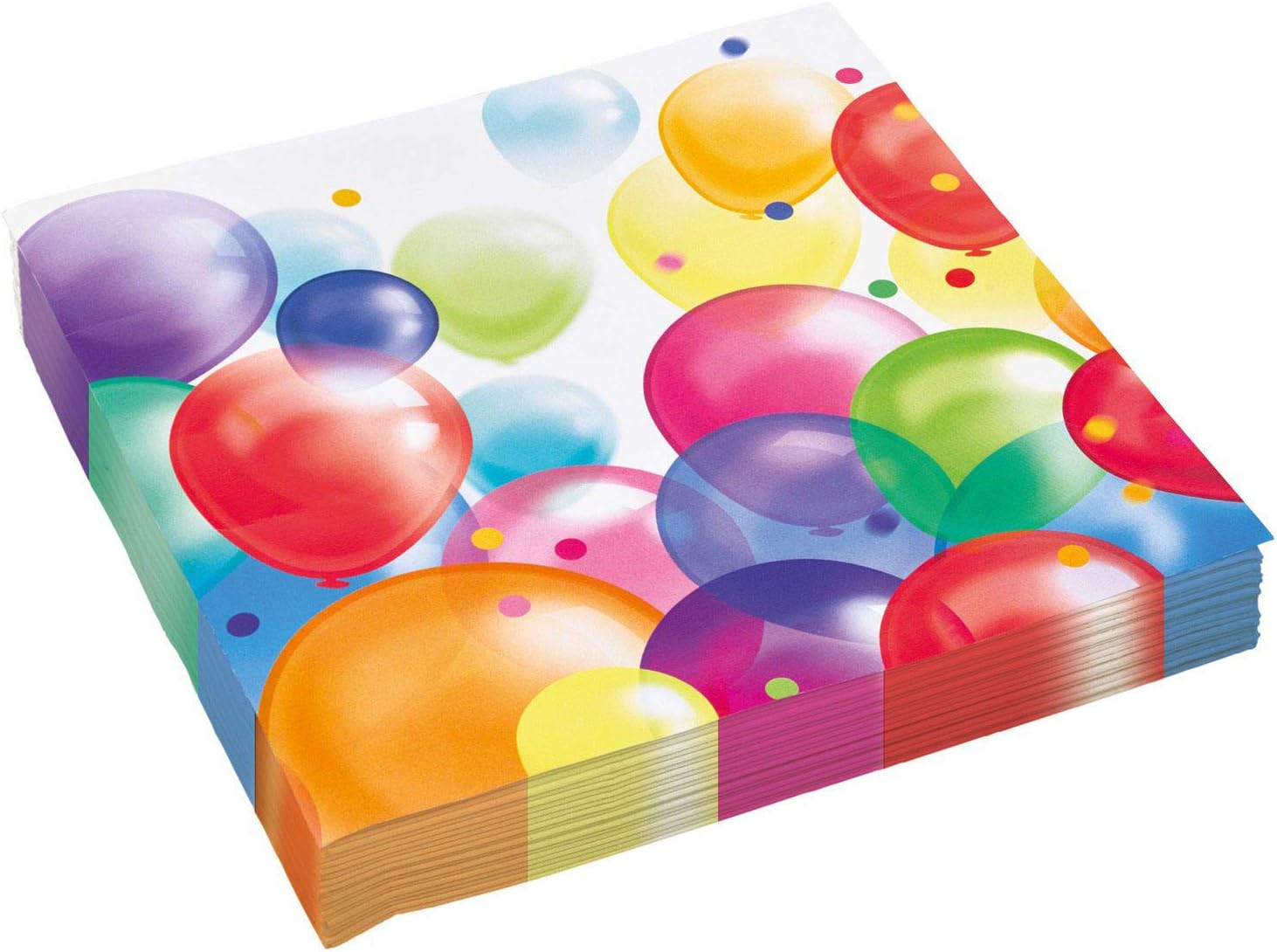 Amscan 9904392 - Servietten Balloons, 20 Stück, 33 x 33 cm, Happy Birthday, Geburtstag, Party, Motiv