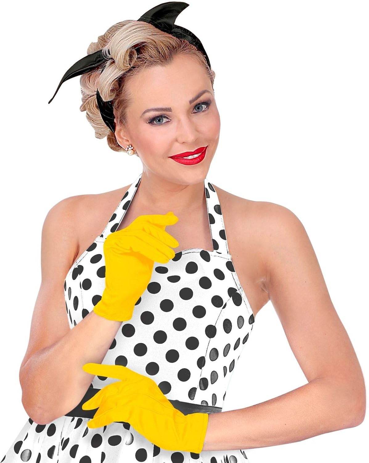 W WIDMANN MILANO Party Fashion – Handschuhe für Erwachsene, Kostüm Accessoire für 20er, 50er Jahre Look, Clowns, Karneval
