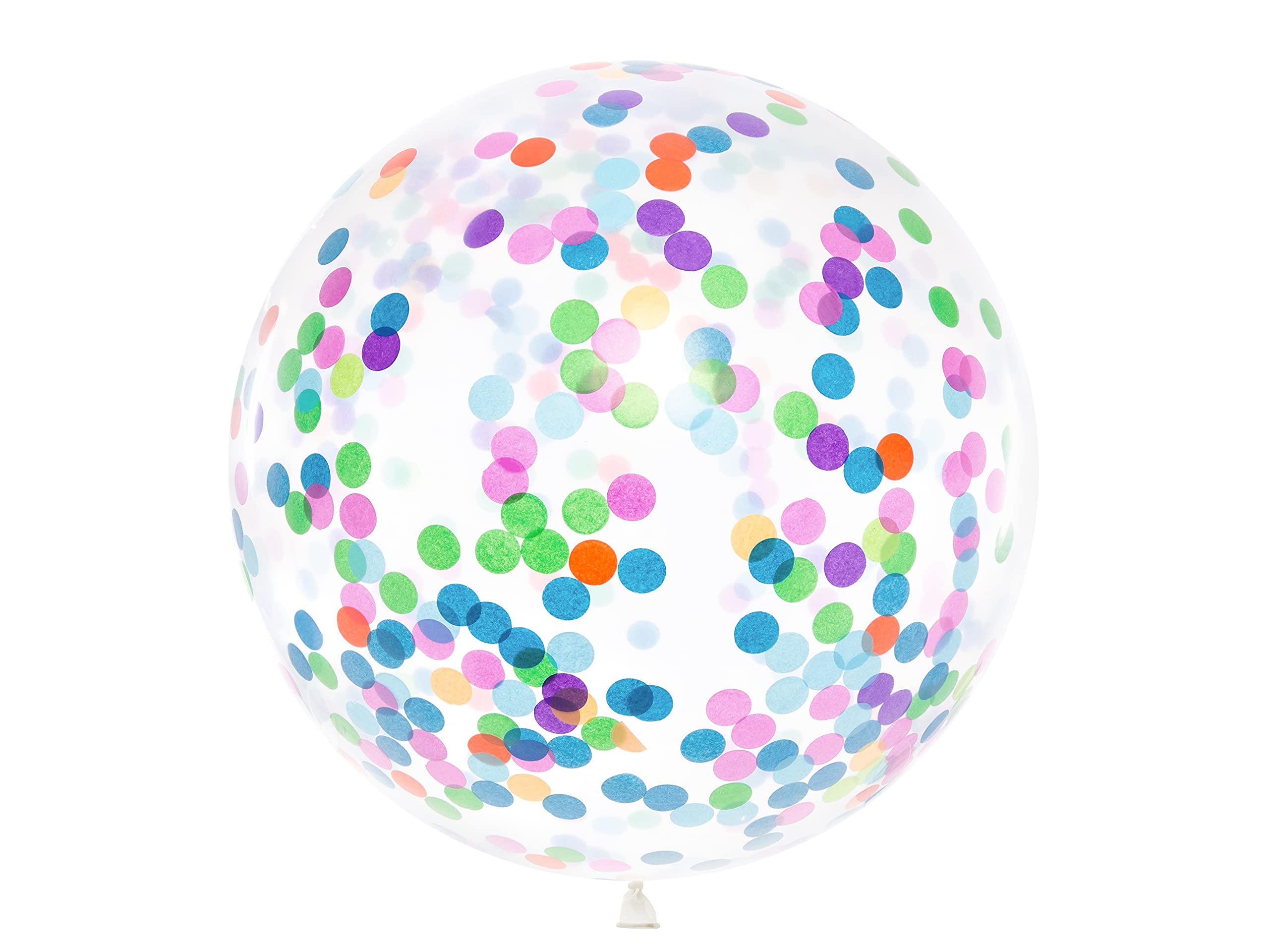 Riesenballon mit Konfetti 1m groß Luftballon Riesen Ballon Latexballon riesig klar transparent bunt
